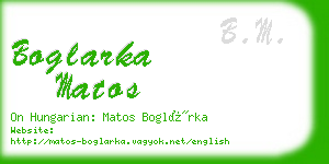 boglarka matos business card